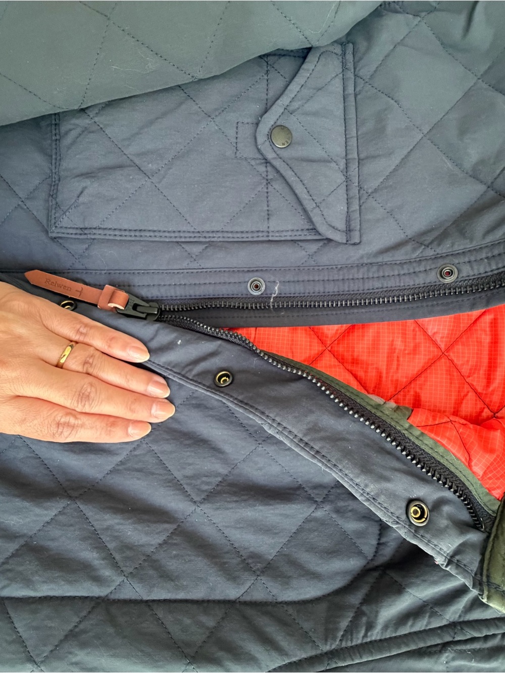 Relwen Men's Quilted Jacket - Casual Lightweight Coat - Picture 5 of 6